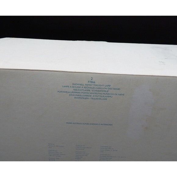 PartyLite Snowman Snowbell Family Tealight Lamp w/Snowflake P7866 Shade Holiday - Picture 11 of 12